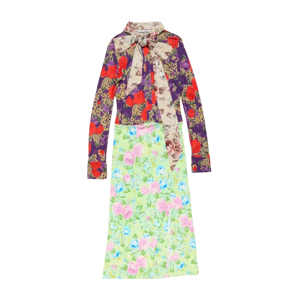 Acne Studios Multicolor Mönstrad Midiklänning