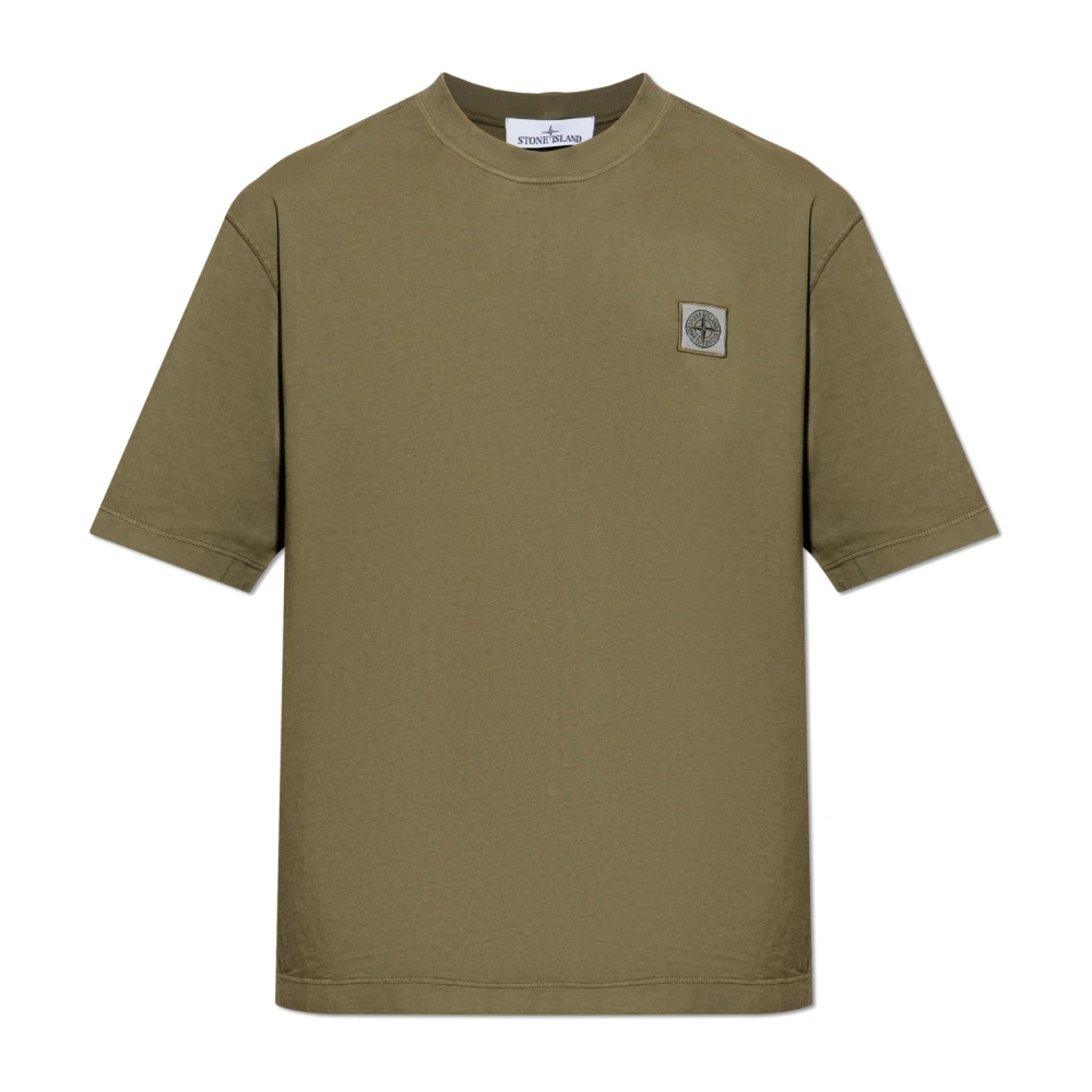 Stone Island T-shirt met logo Green Heren