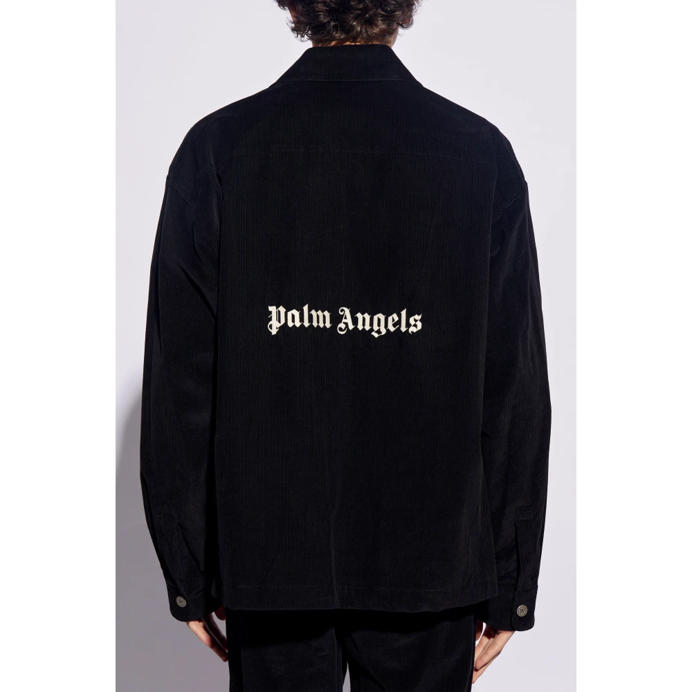 Palm Angels Corduroy shirt Black Heren