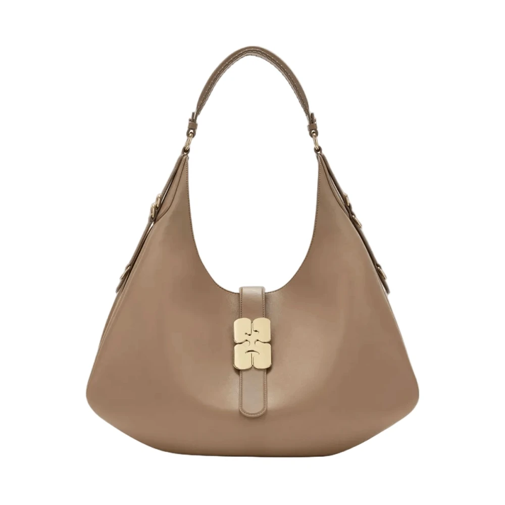 Ganni Women's Brown Shoulder Bags, One Size, Kat Large Shoulder Bag