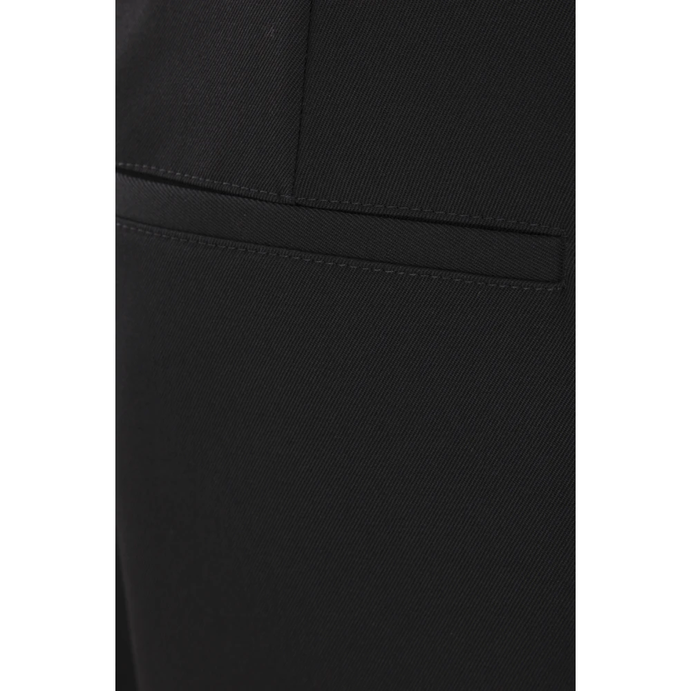 Bottega Veneta Zwarte Flare Wollen Broek Black Dames
