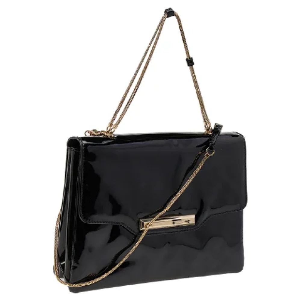 Valentino Vintage Pre-owned Leather shoulder-bags Black Dames