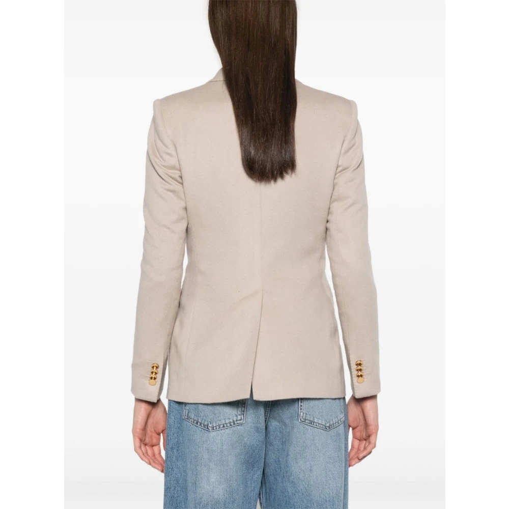 Tagliatore Beige Wollen Blend Blazer Jas Beige Dames