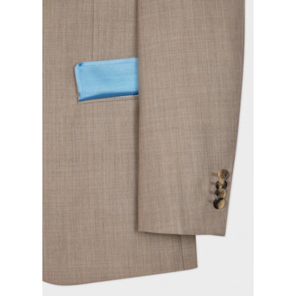 PS By Paul Smith Wol 2-Knops Getailleerd Pak Beige Heren