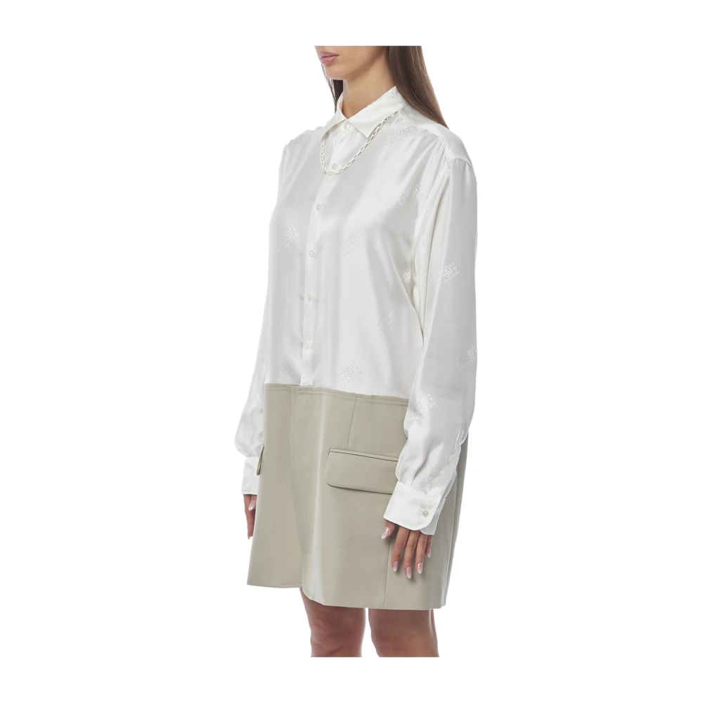 MM6 Maison Margiela Shirt met blazer-motief White Dames