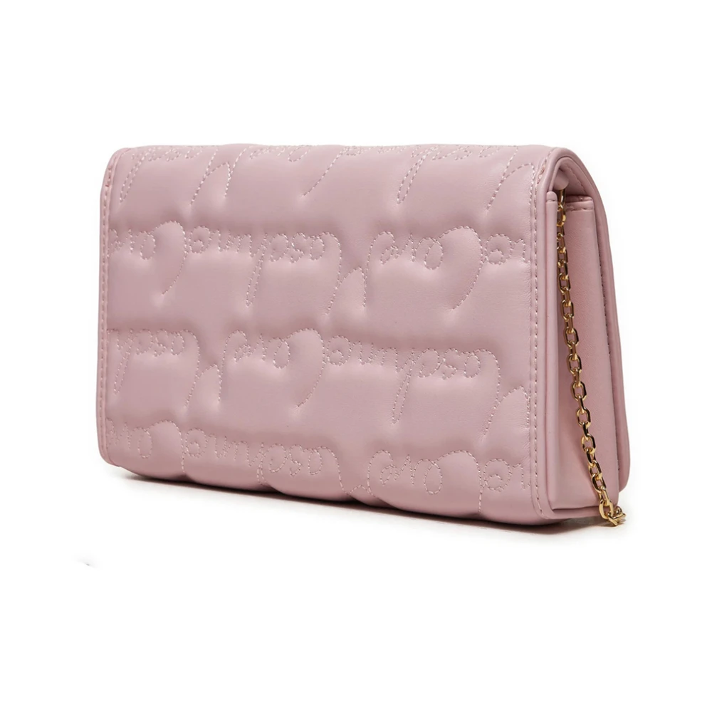 Love Moschino Roze Schoudertas met Gouden Details Pink Dames
