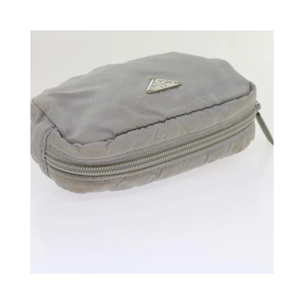 Prada Vintage Pre-owned Nylon prada-bags Gray Dames