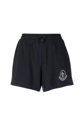 Marinblå bomullsshorts med dragsko