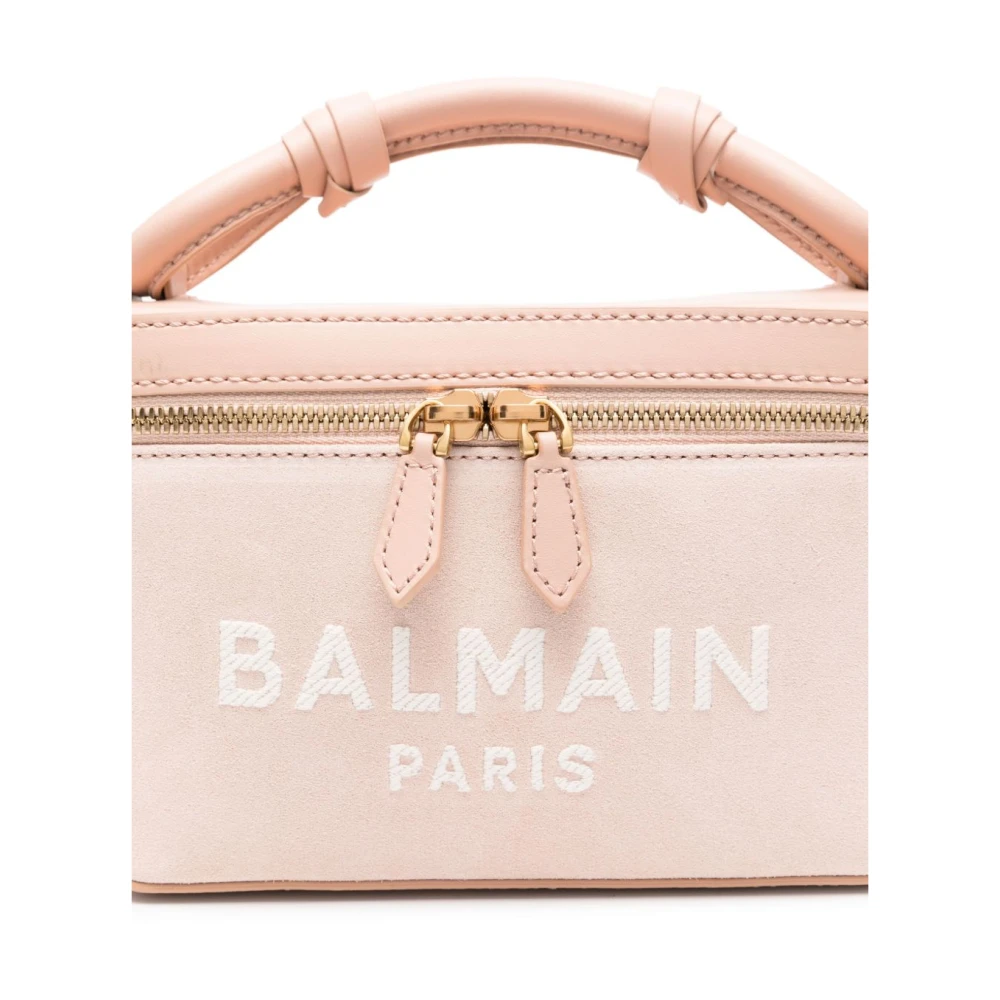 Balmain Roze Schoudertas voor Vrouwen Beige Dames
