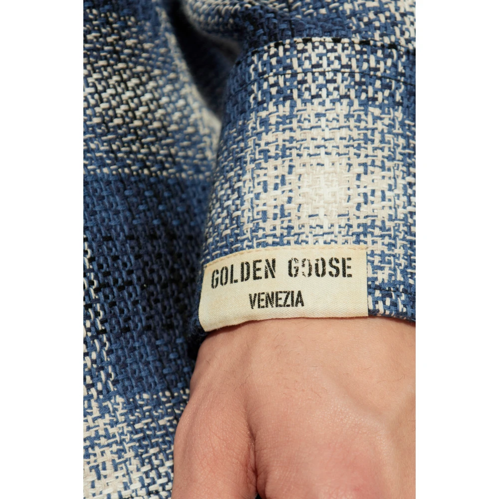 Golden Goose Shirt met Ruitpatroon Blue Heren