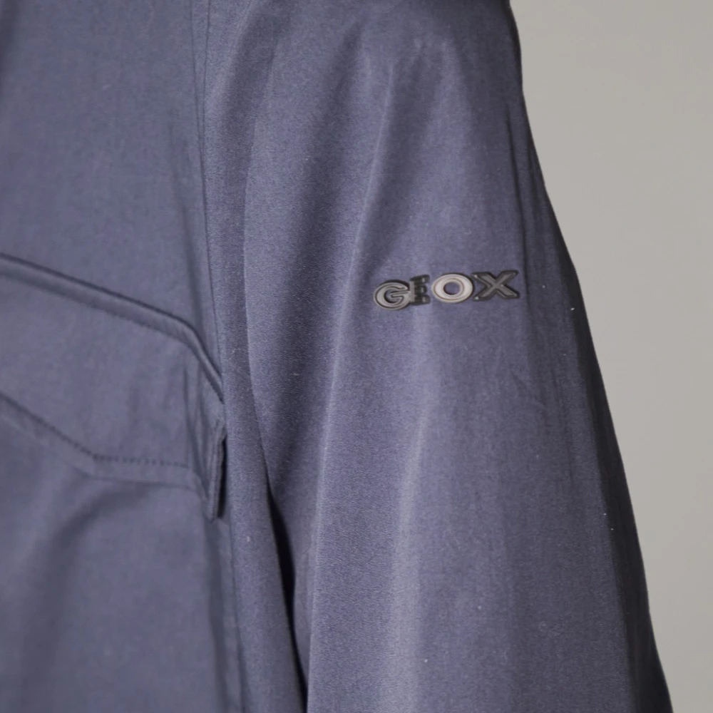 Geox Ademend Field Jacket met Polyester Voering Blue Heren