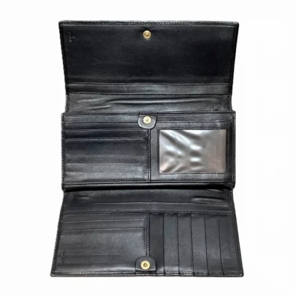 Fendi Vintage Pre-owned Leather wallets Black Dames
