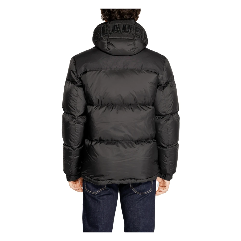 Blauer Zwarte Hoodie met Rits voor Mannen Black Heren