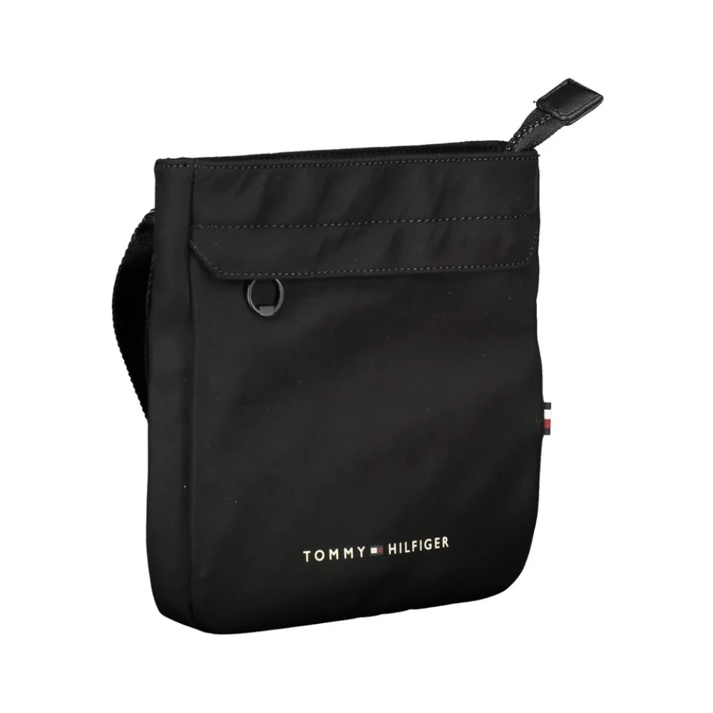 Tommy Hilfiger Zwarte Polyester Heren Schoudertas Black Heren