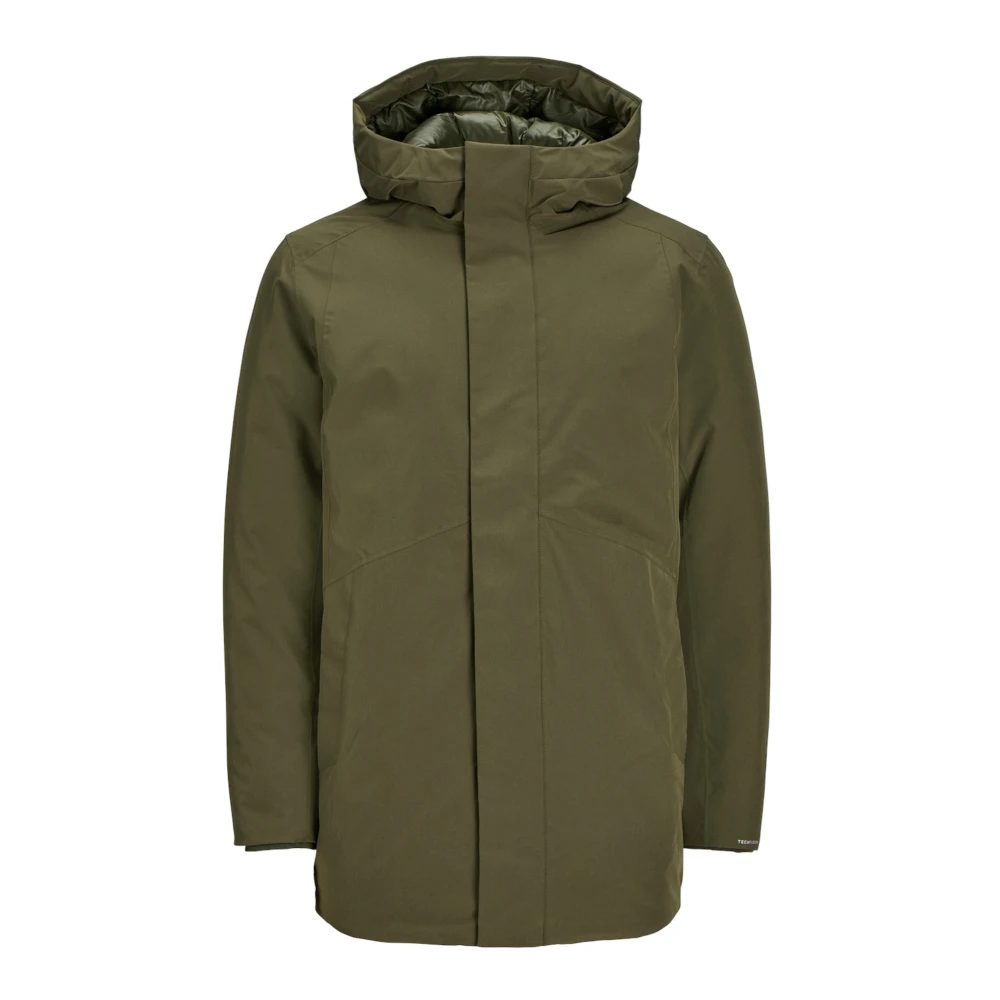 jack & jones Winter Parka Jas met Capuchon Green Heren