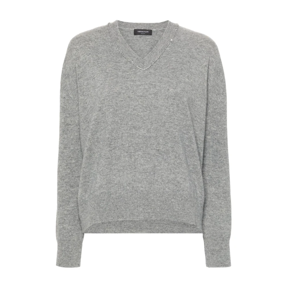 Fabiana Filippi Grijze Sweatshirt Aw24 Dameskleding Gray Dames