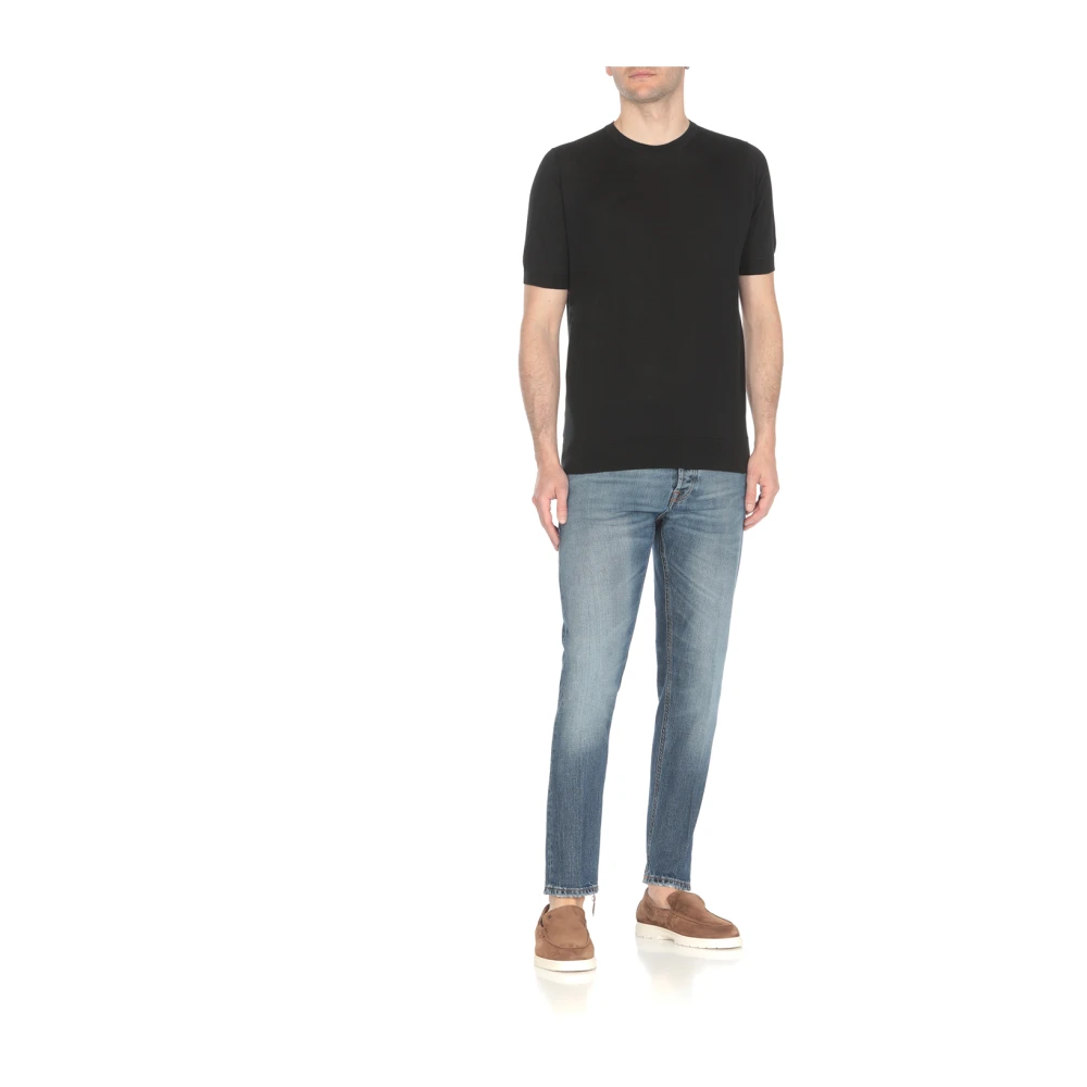 John Smedley T-Shirts Black Heren