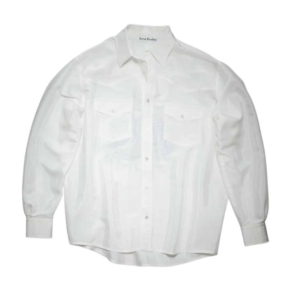 Acne Studios Witte Geknoopte Overhemd Cowboy Geïnspireerd White Heren