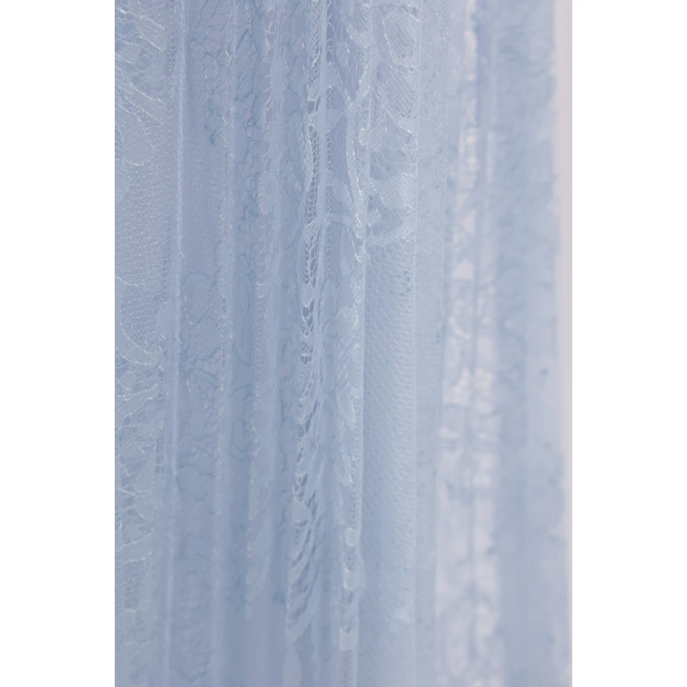 Ermanno Scervino Blauwe Kant Plooirok Blue Dames