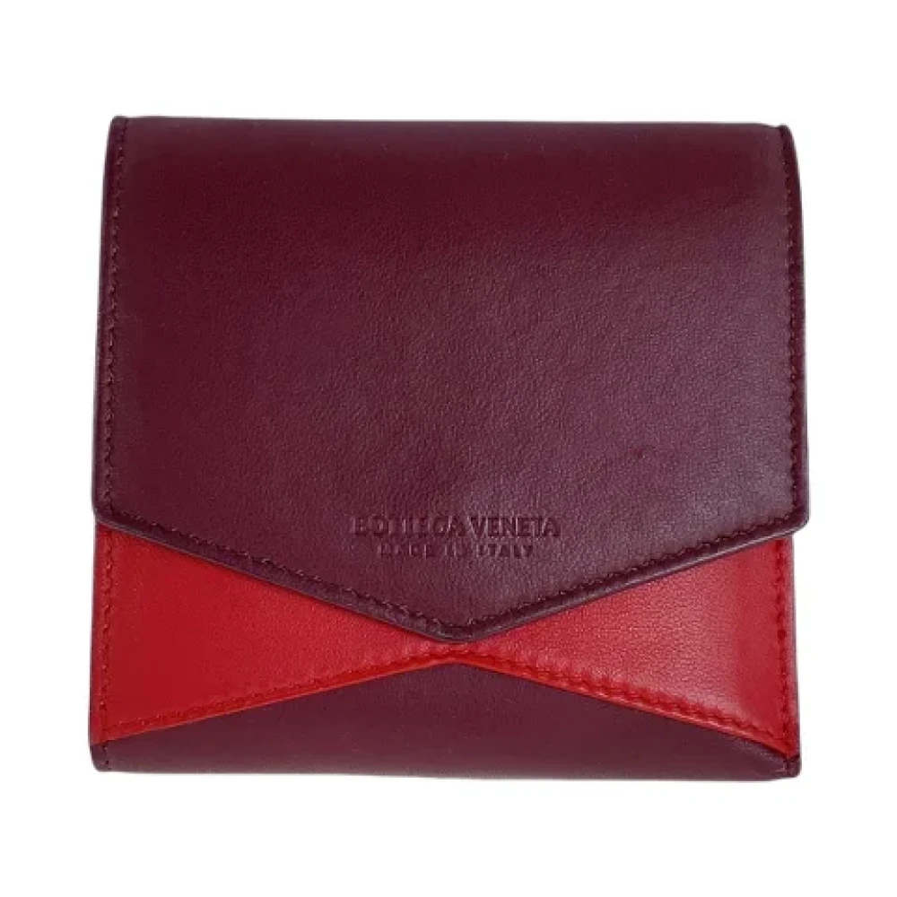 Bottega Veneta Vintage Pre-owned Leather wallets Red Dames