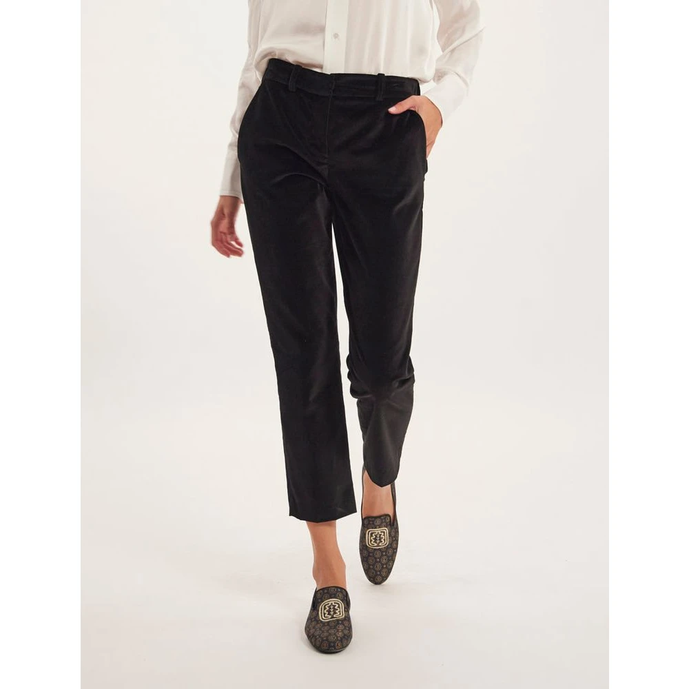 Ines De La Fressange Paris Audrey zwarte broek Black Dames