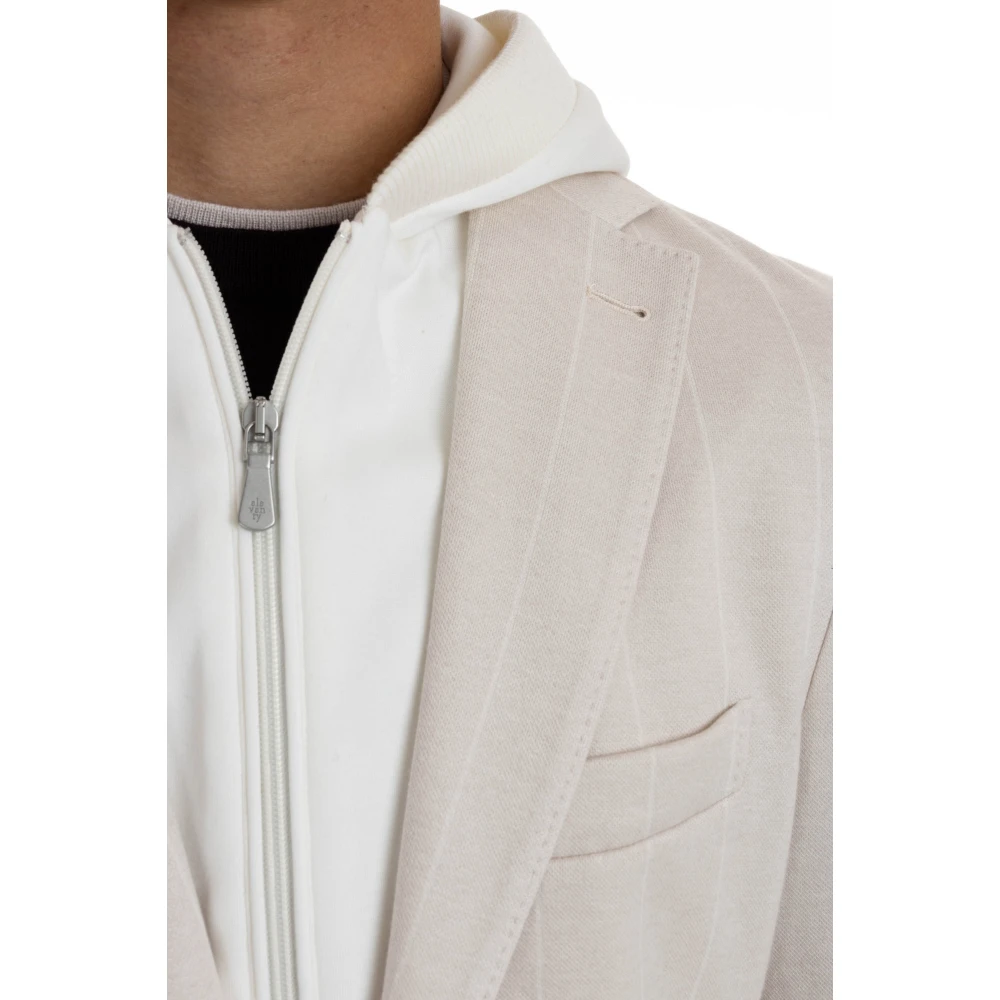 Eleventy Jas met hoornknopen en afneembare Davantino White Heren