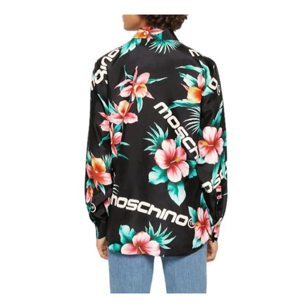 Moschino Zijden Overhemd met Bloemenprint Multicolor Heren