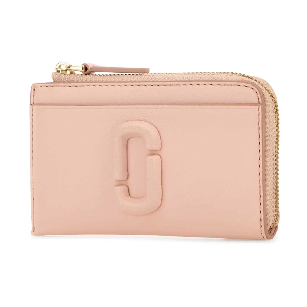 Marc Jacobs Pastelroze Leren Kaarthouder Pink Dames