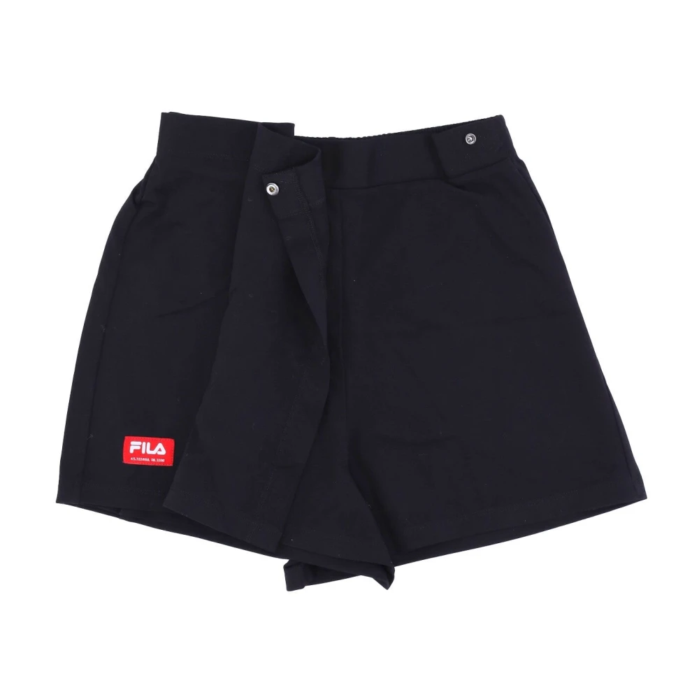 Fila Hoge Taille Zwarte Schoonheid Rok Shorts Black Dames