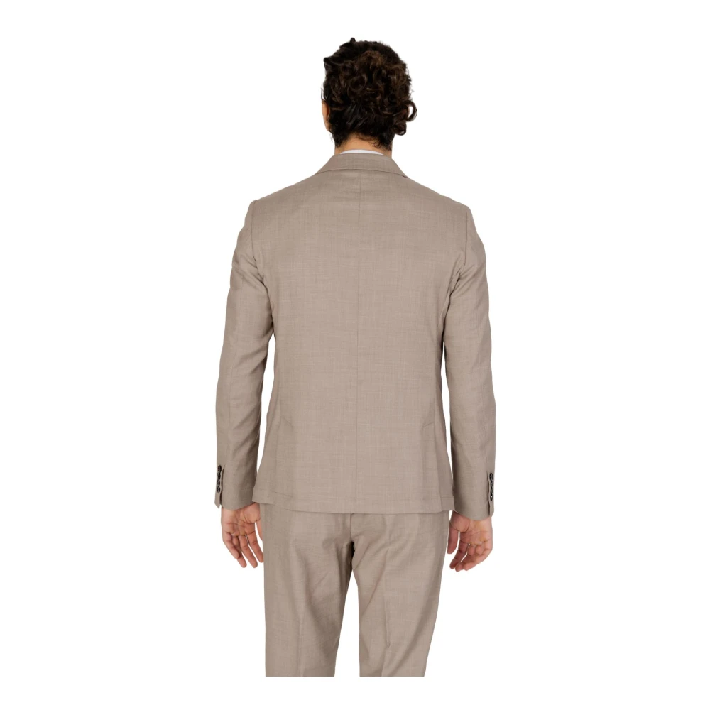 Antony Morato Beige Knoopsluiting Blazer met Zakken Beige Heren