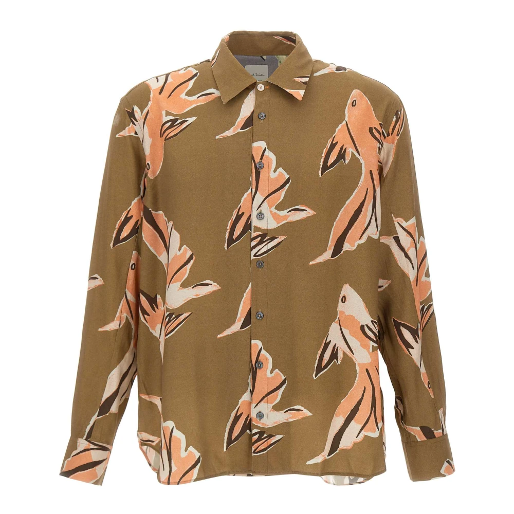 Paul Smith , Casual Shirts, Male, Multicolor, L, Camicia Oversize Stampata