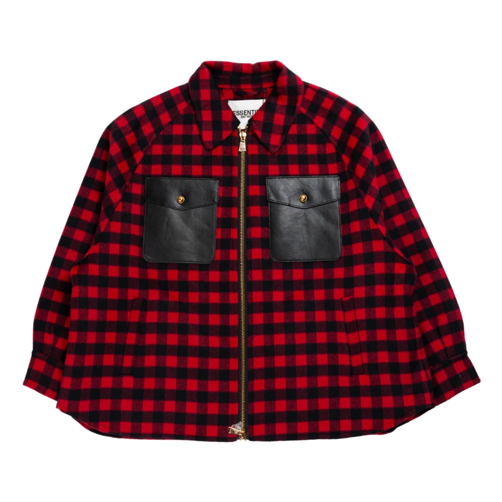 Essentiel Antwerp Dubbelzijdige Wollen Jas Red Dames