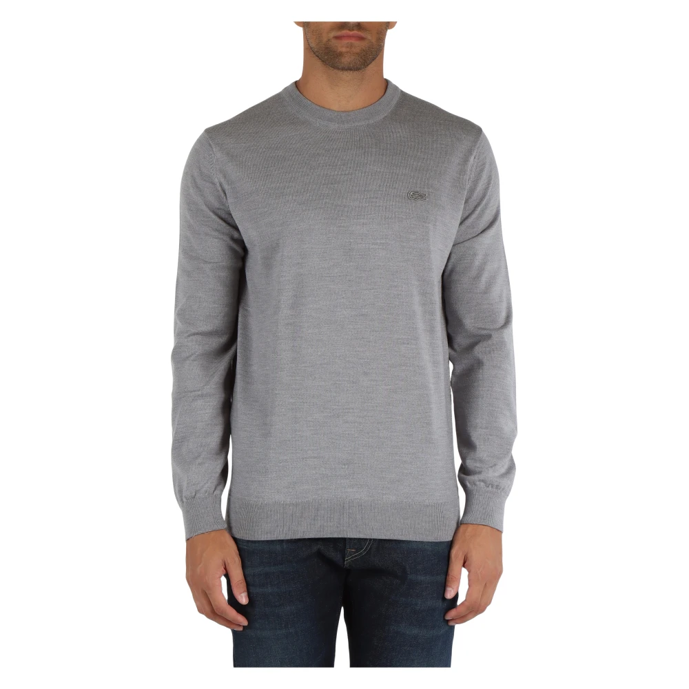 Lacoste Regular Fit Wollen Trui Gray Heren