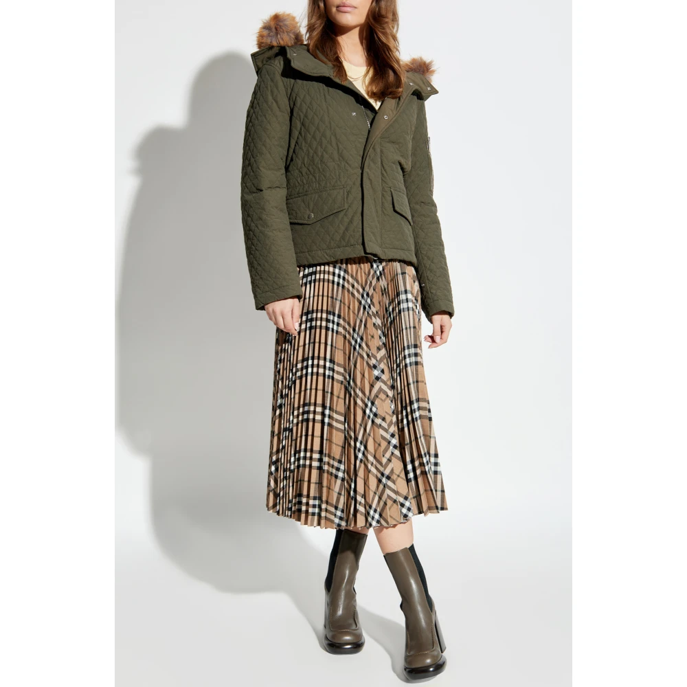Burberry Jas met afneembare kraag Green Dames