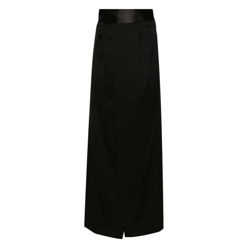 MM6 Maison Margiela Elegante Maxi Rok Black Dames