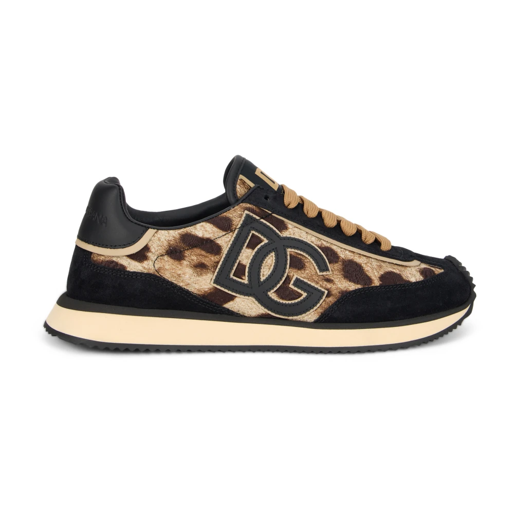 Dolce & Gabbana , Sneakers, Female, Multicolor, 8 Uk, Animal Print Trainers