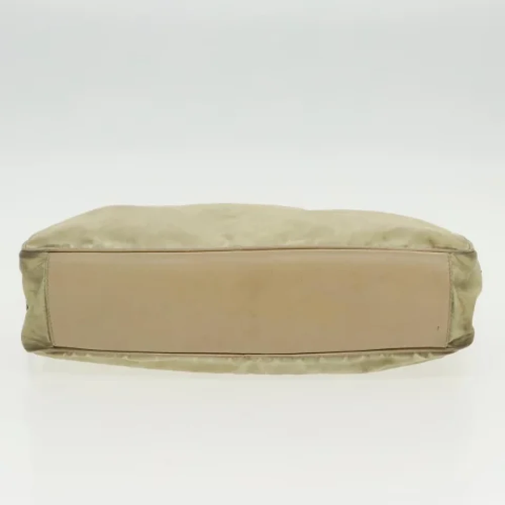 Prada Vintage Pre-owned Nylon prada-bags Beige Dames