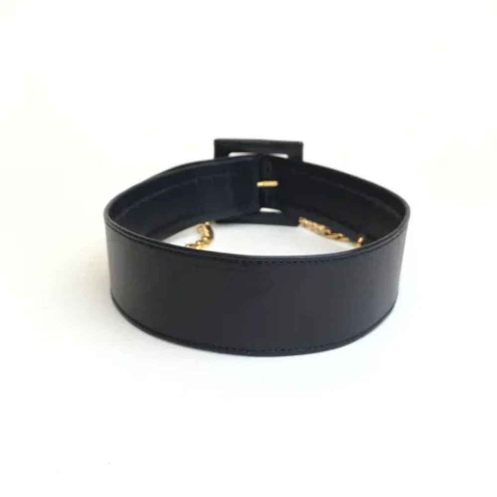 Chanel Vintage Pre-owned Leather belts Black Dames