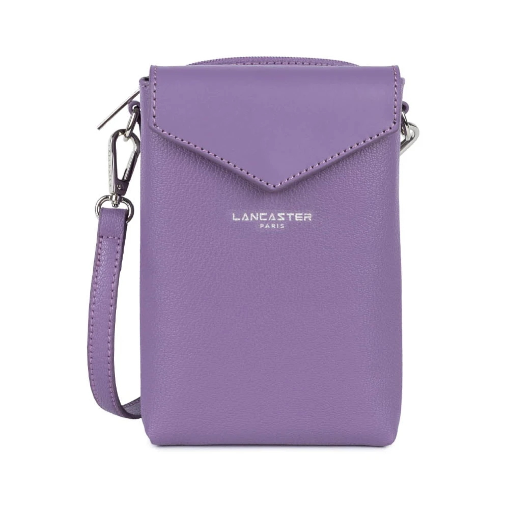Lancaster Dubbele Rits Smartphone Hoesje Maya Donker Mauve Purple Dames