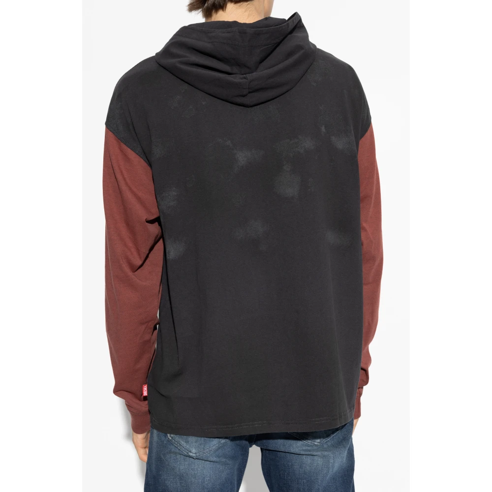 Diesel Hoodie S-Baxt-Hood-Q1 Black Heren