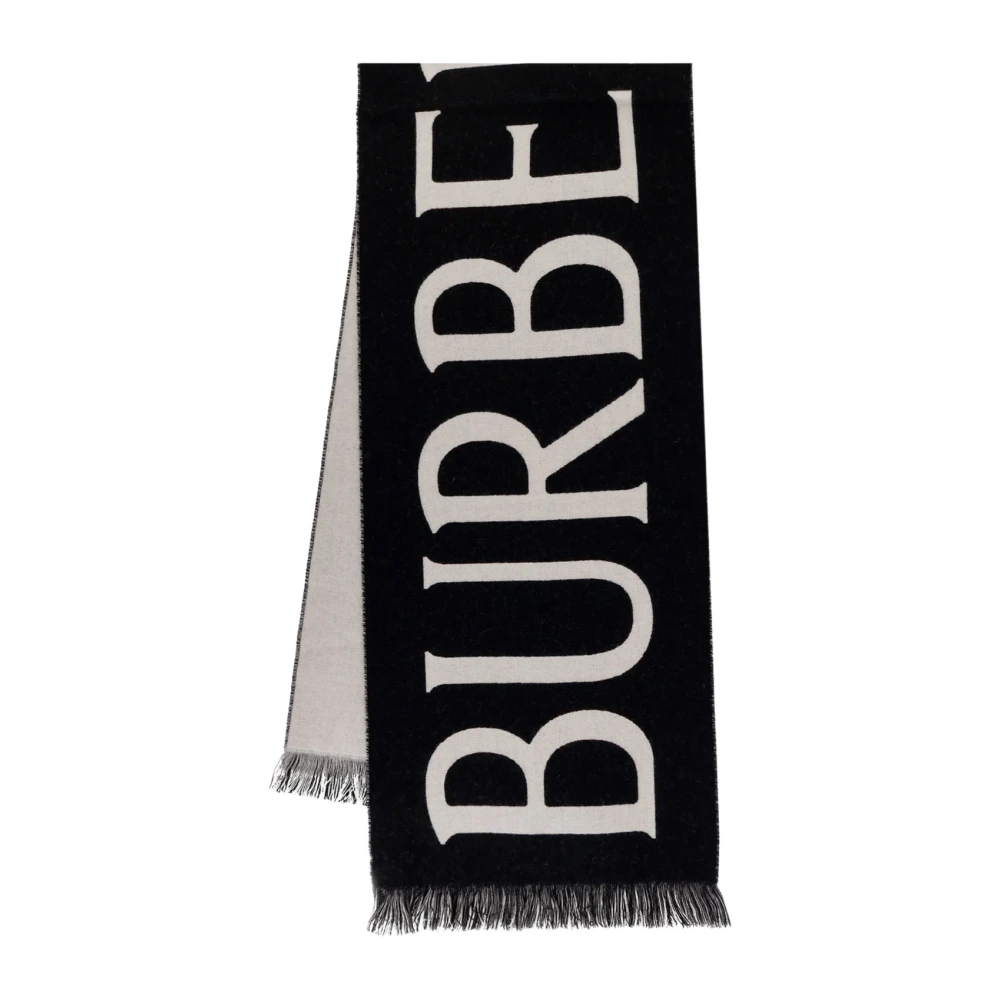 Burberry Men's Black Stylish Textured Scarf - Winter Scarves - One Size - Accessories