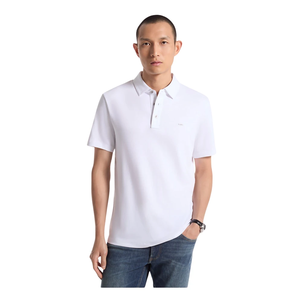 Michael Kors Men's White Polo Shirts, M, Polo