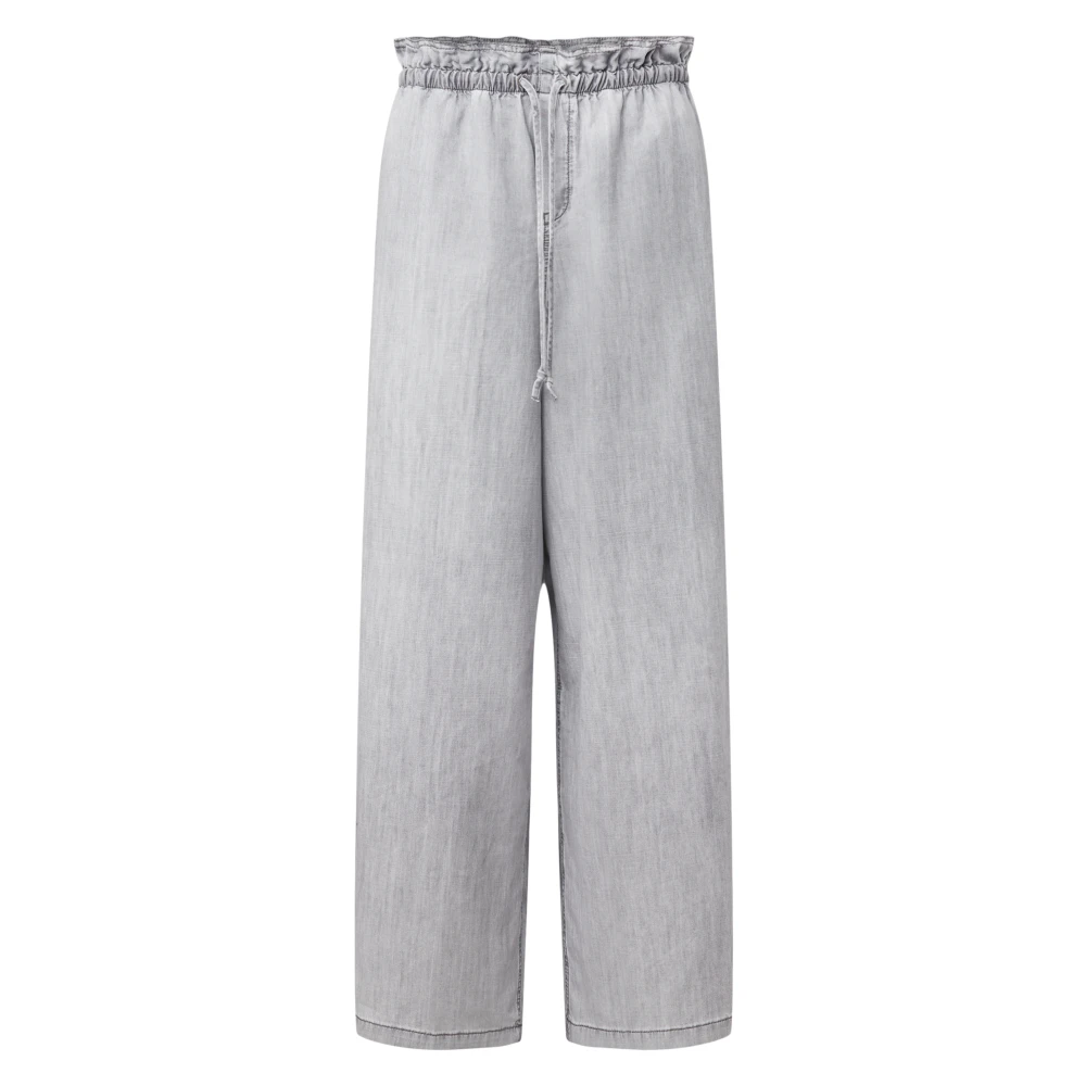 Drykorn Women's Gray Dwindle 10 Paperbag Trousers - Wide Trousers - W28 L32 - Trousers