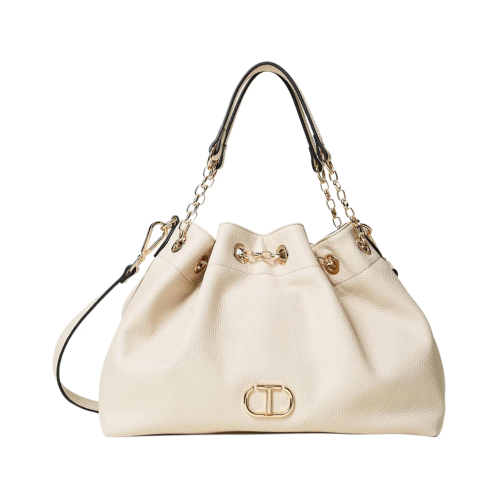Twinset Beige Handtas met Gouden Details Beige Dames