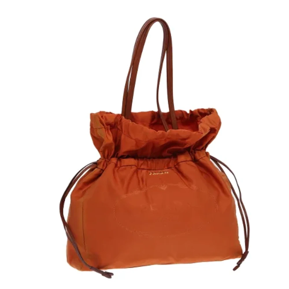 Prada Vintage Pre-owned Leather handbags Orange Dames