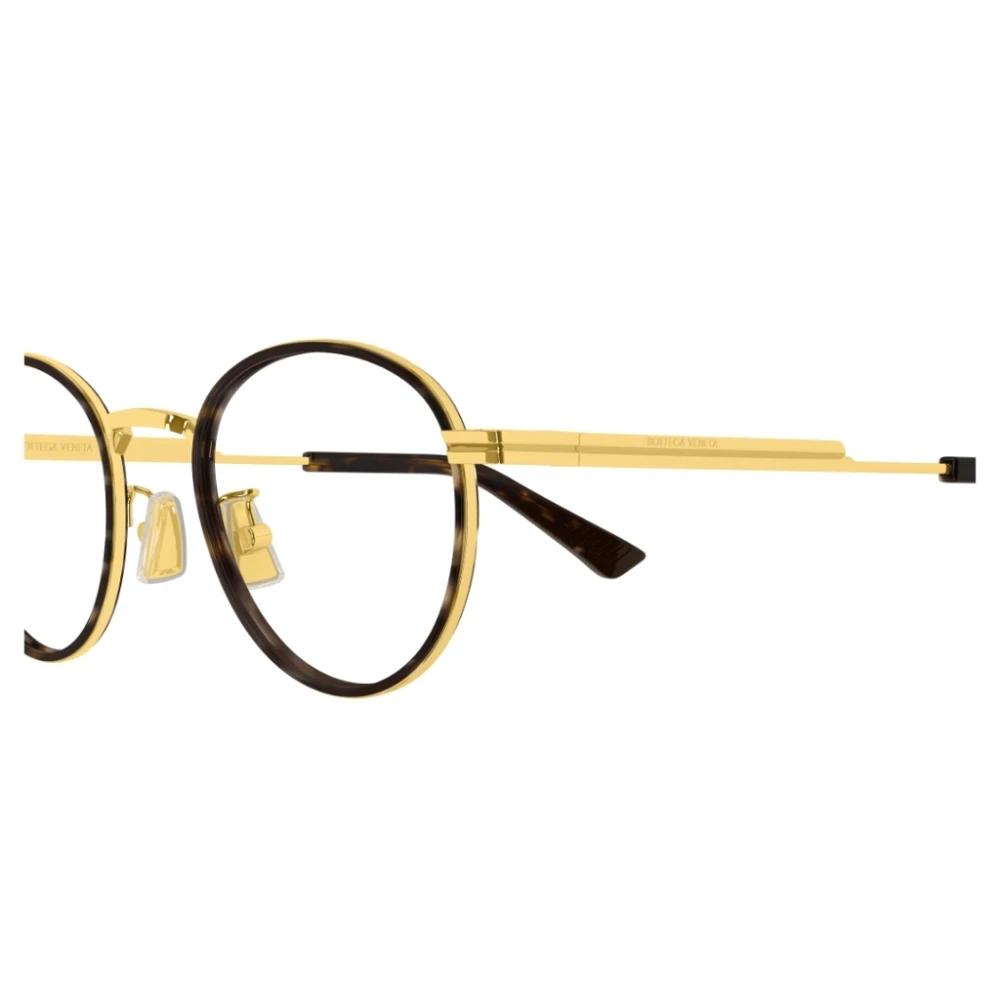 Bottega Veneta Panthos Metalen Frame met Acetaat Cirkel Yellow Unisex