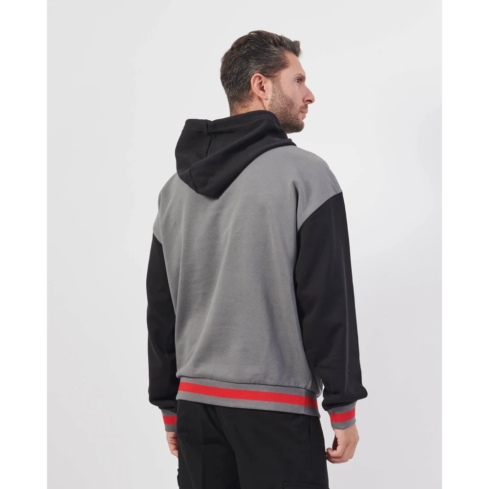 Hugo Boss Grijze hoodie met voorzaklogo Gray Heren