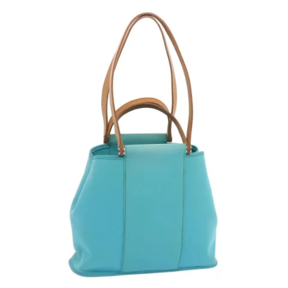 Hermès Vintage Pre-owned Canvas handbags Blue Dames