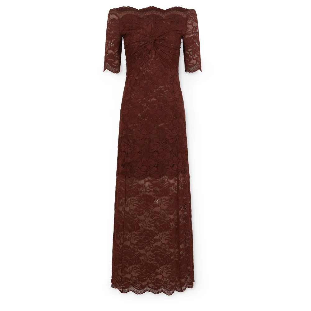 Rabanne Mujer Marrón - Vestido Largo De Encaje - Dresses - S