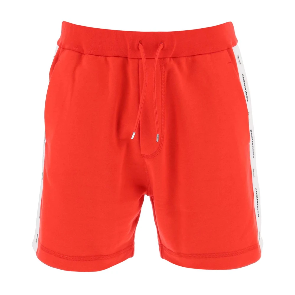 Dsquared2 Shorts with logo Red Heren